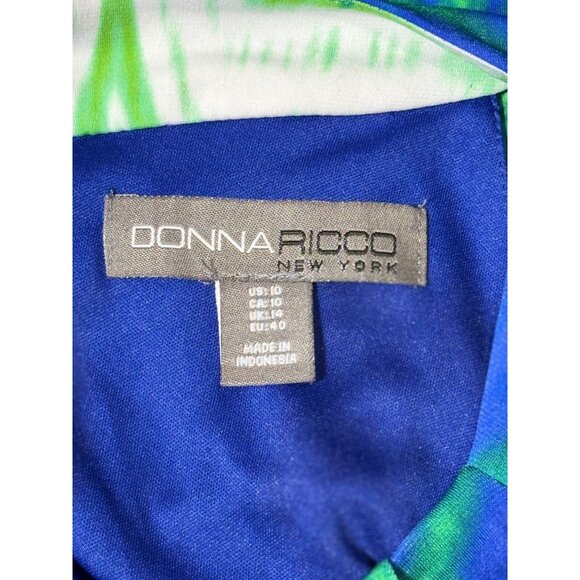 Donna Ricco 10 Tropical Ikat Sleeveless Maxi Dress Boho Style Vacation Summer - Picture 8 of 11